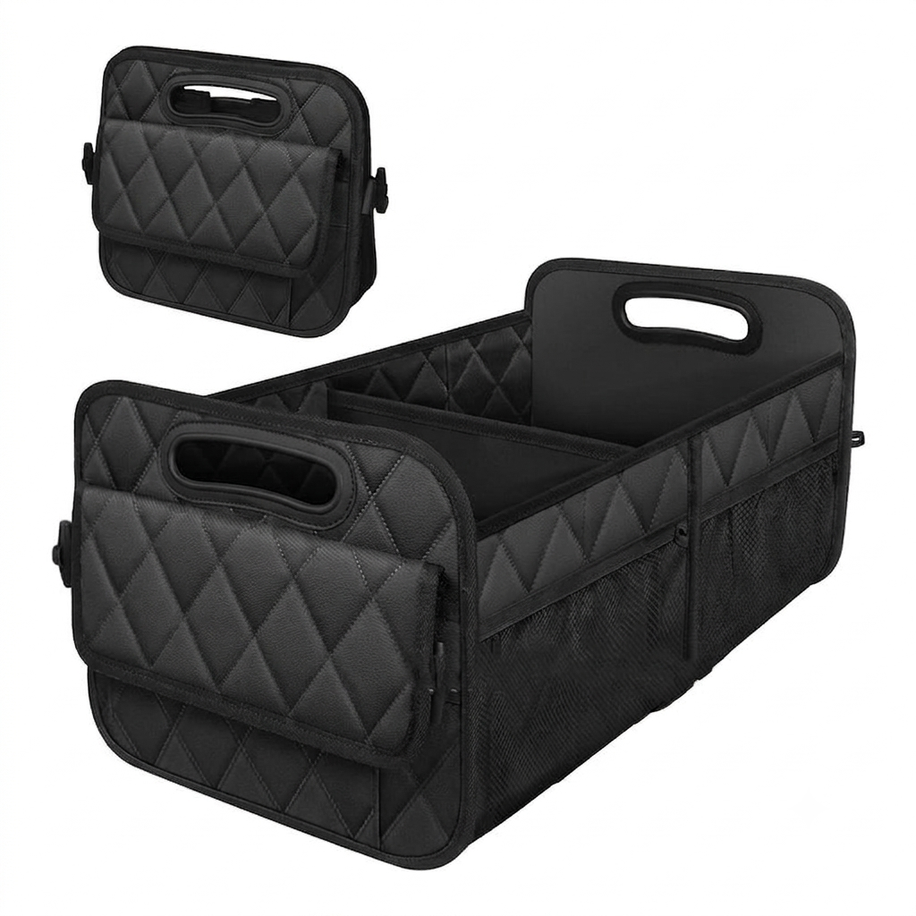 Foldable Car Trunk Organizer - Waterproof Collapsible Storage Box