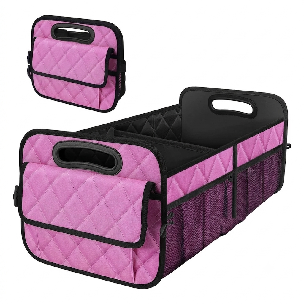Foldable Car Trunk Organizer - Waterproof Collapsible Storage Box